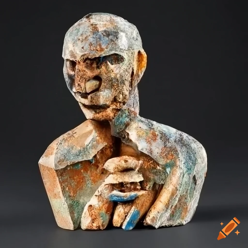 Mixed media sculpture made of various materials on Craiyon