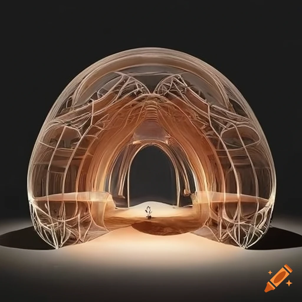pabellón inspired by a ribbed vault
