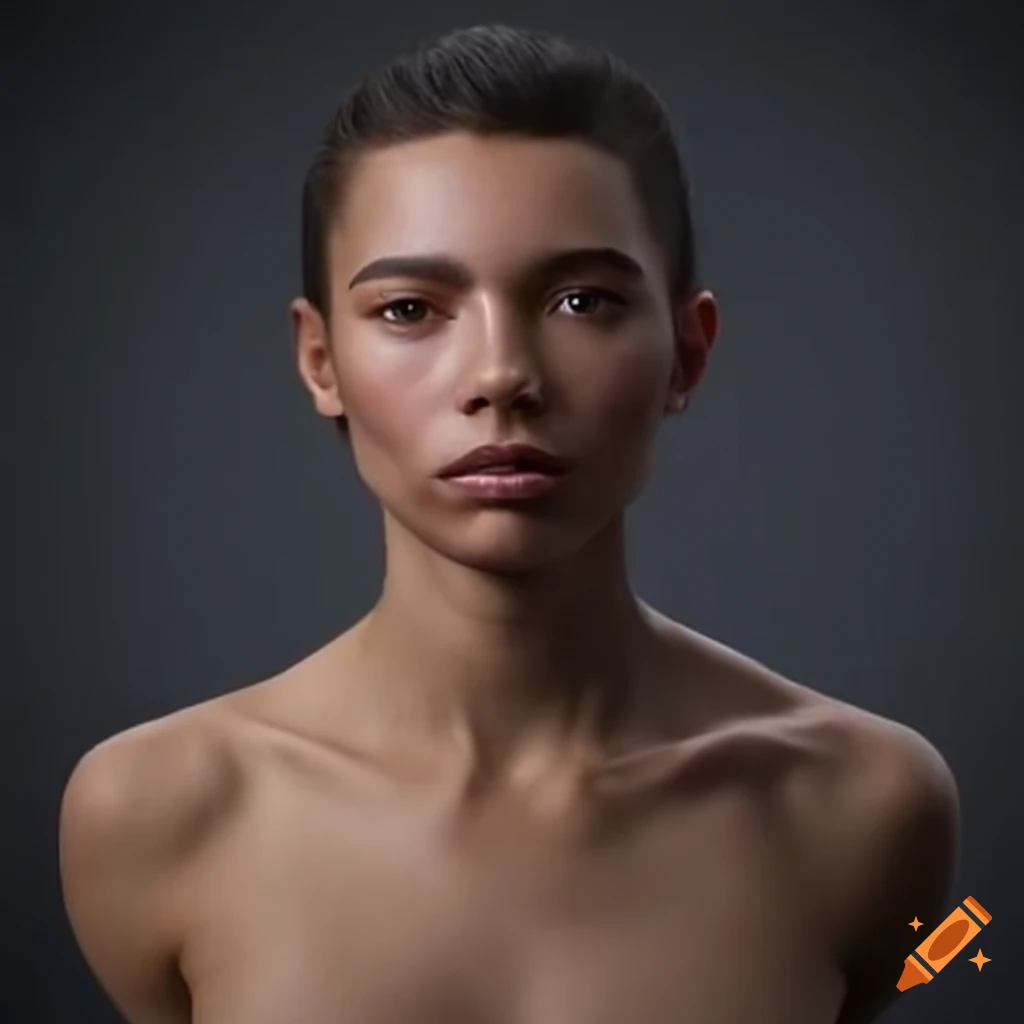 Hyperrealistic human model on Craiyon