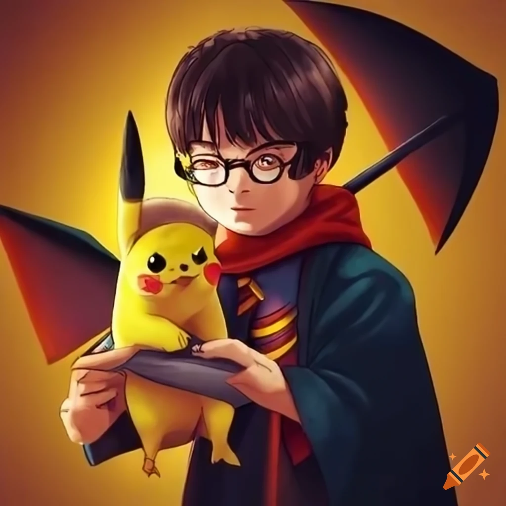Pikachu wearing Harry Potter's glasses