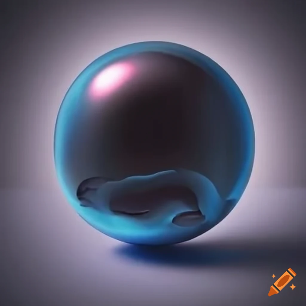 Spherical ball made of liquid metal