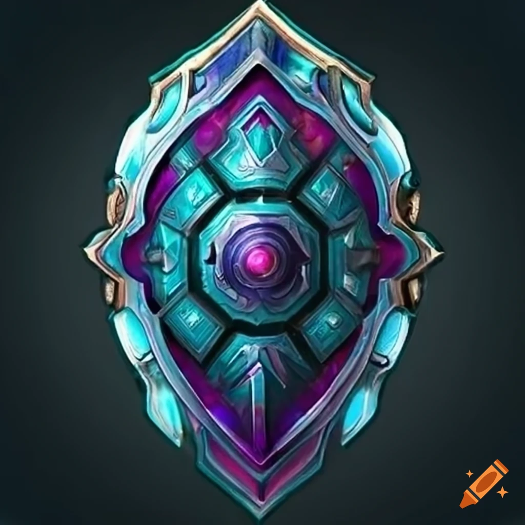 Symmetrical magical elite shield on Craiyon