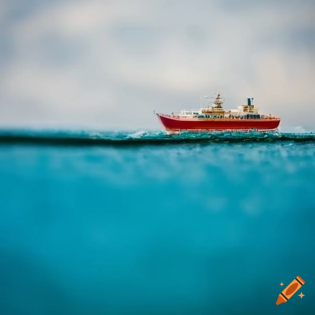 Macro Photo Of Miniature Cruise Ship On A Lake macro-photo-of-miniature-cruise-ship-on-a-lake
