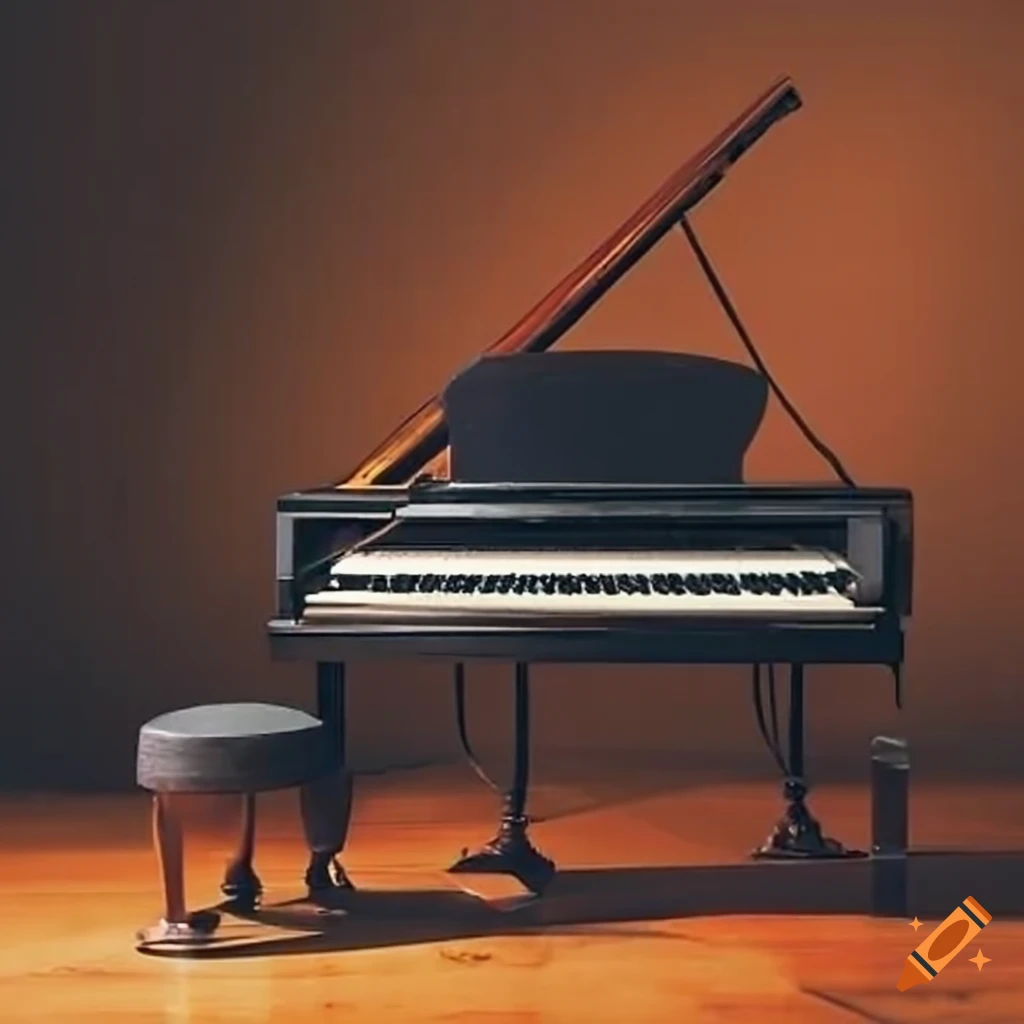 close-up of a pianoforte