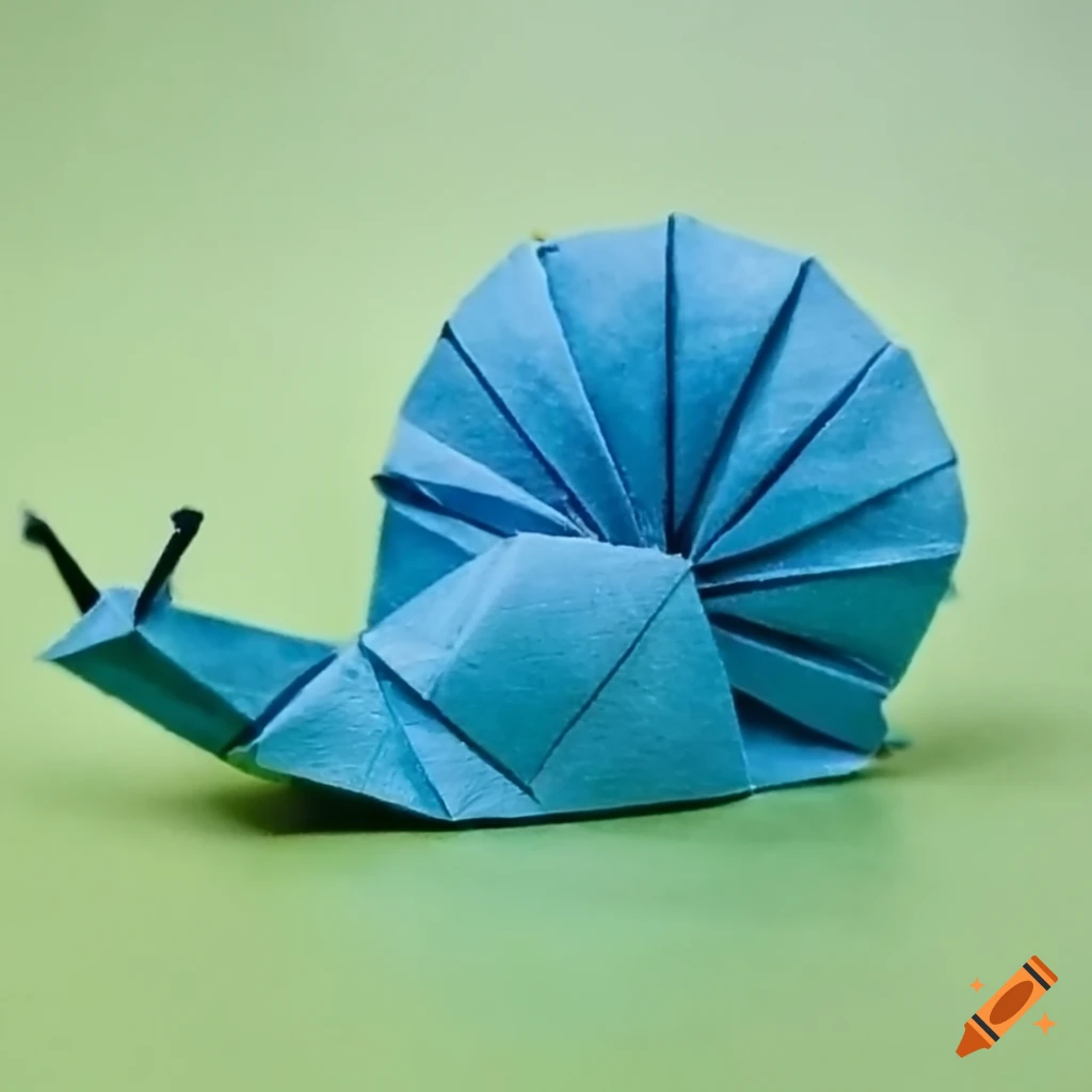 origami snail made of paper