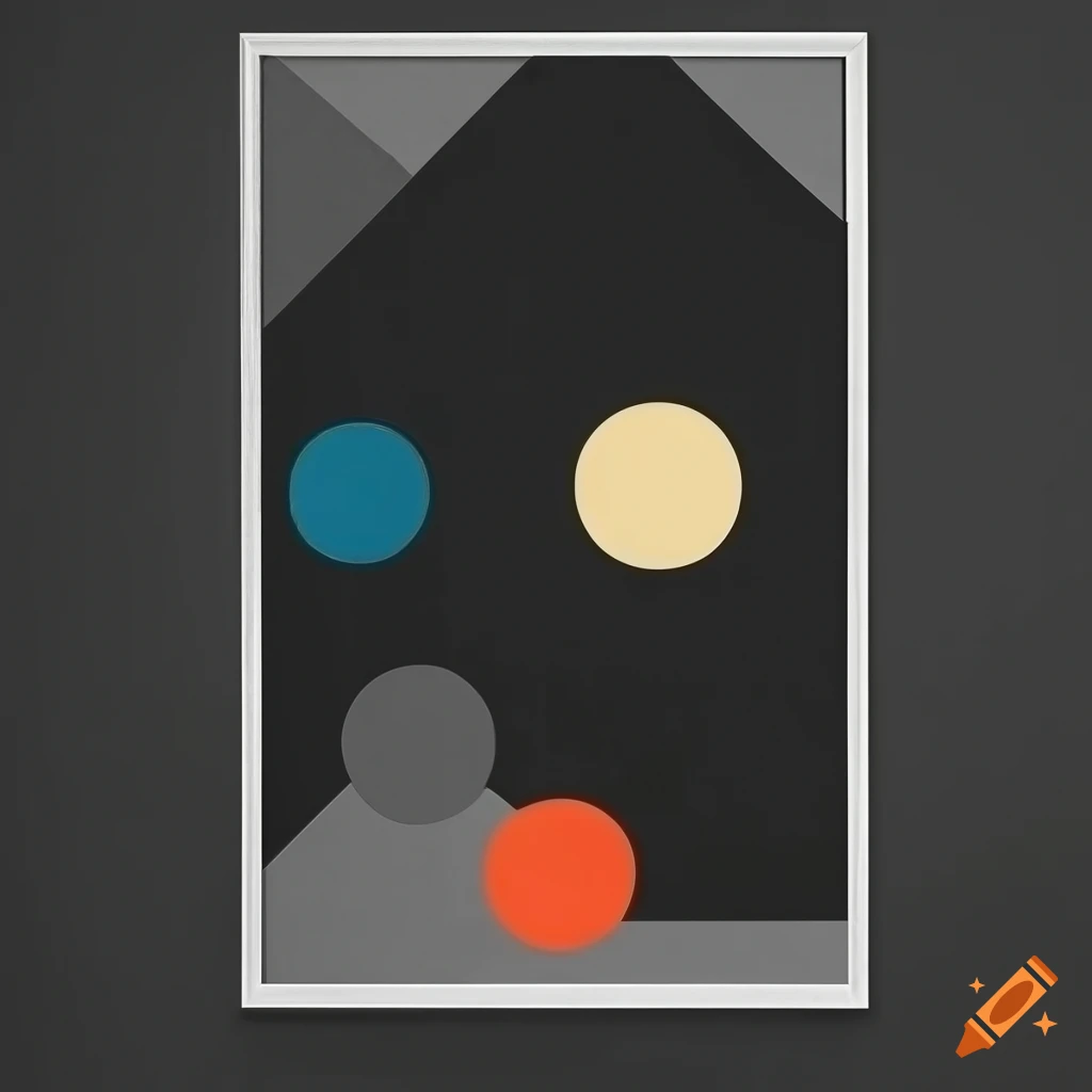 black Bauhaus poster design