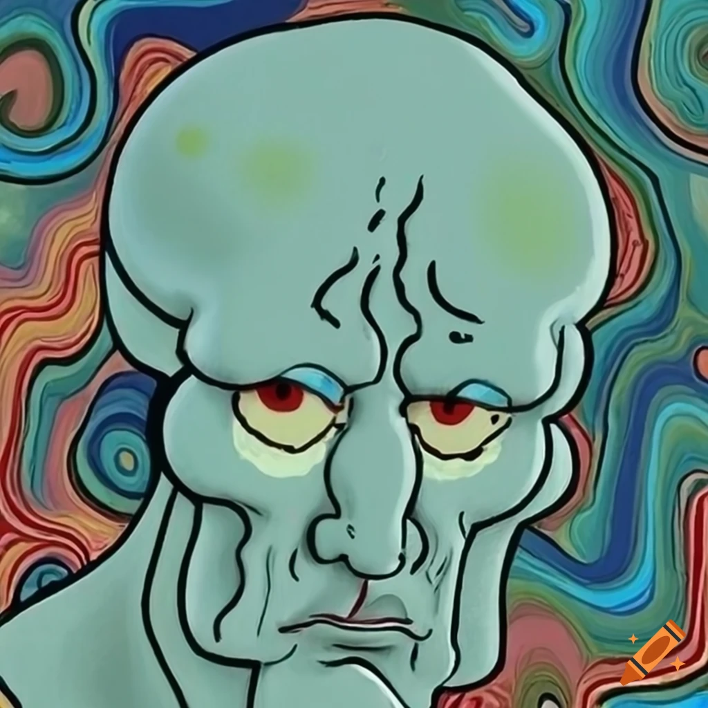 Abstract Art Of Squidward From Spongebob Squarepants RggBo6llSzqCgphg7mdtZQ.webp