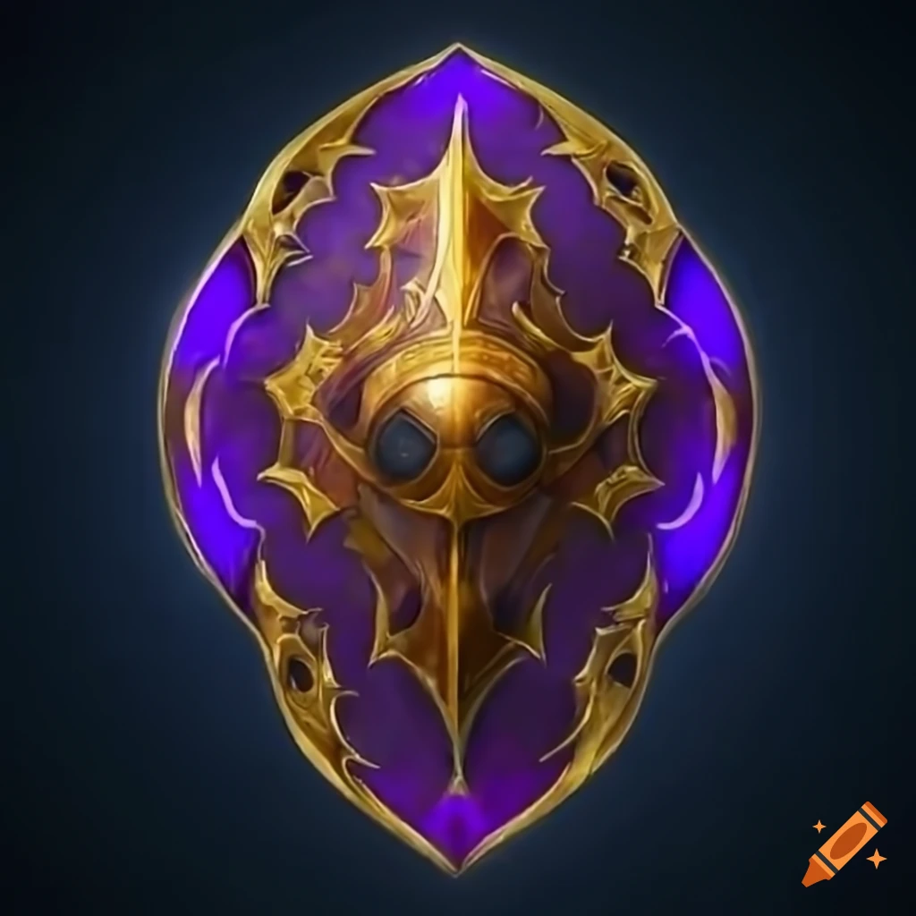 Mythic legendary shield with symmetrical design