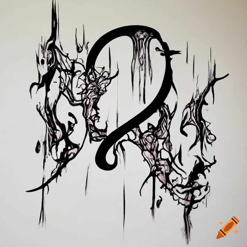 intricate black and white ornamental design