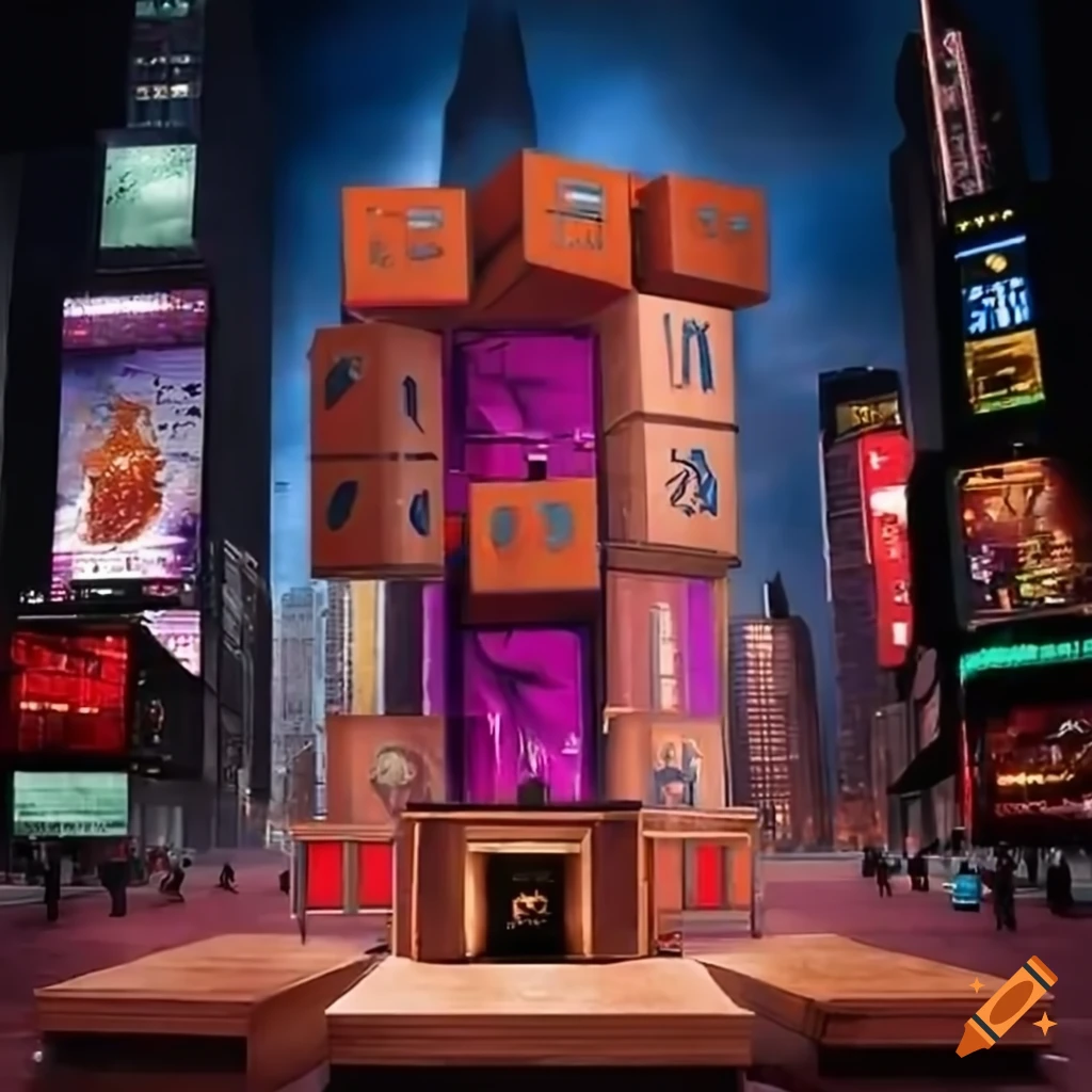 photo realistic game show set in Times Square