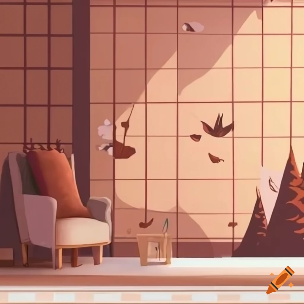 lofi winter wallpaper with cozy interior and snowy landscapes