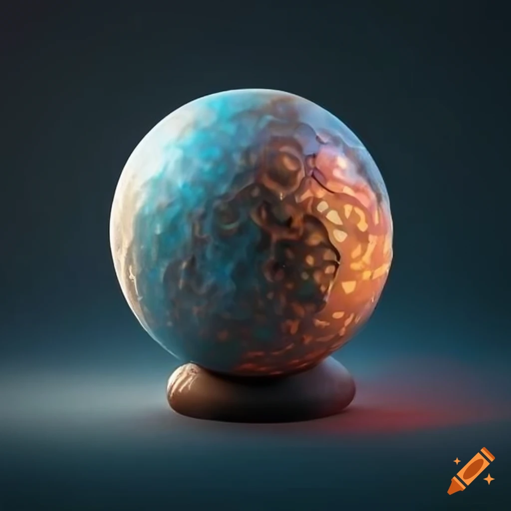 Stylized liquid metal ball on Craiyon