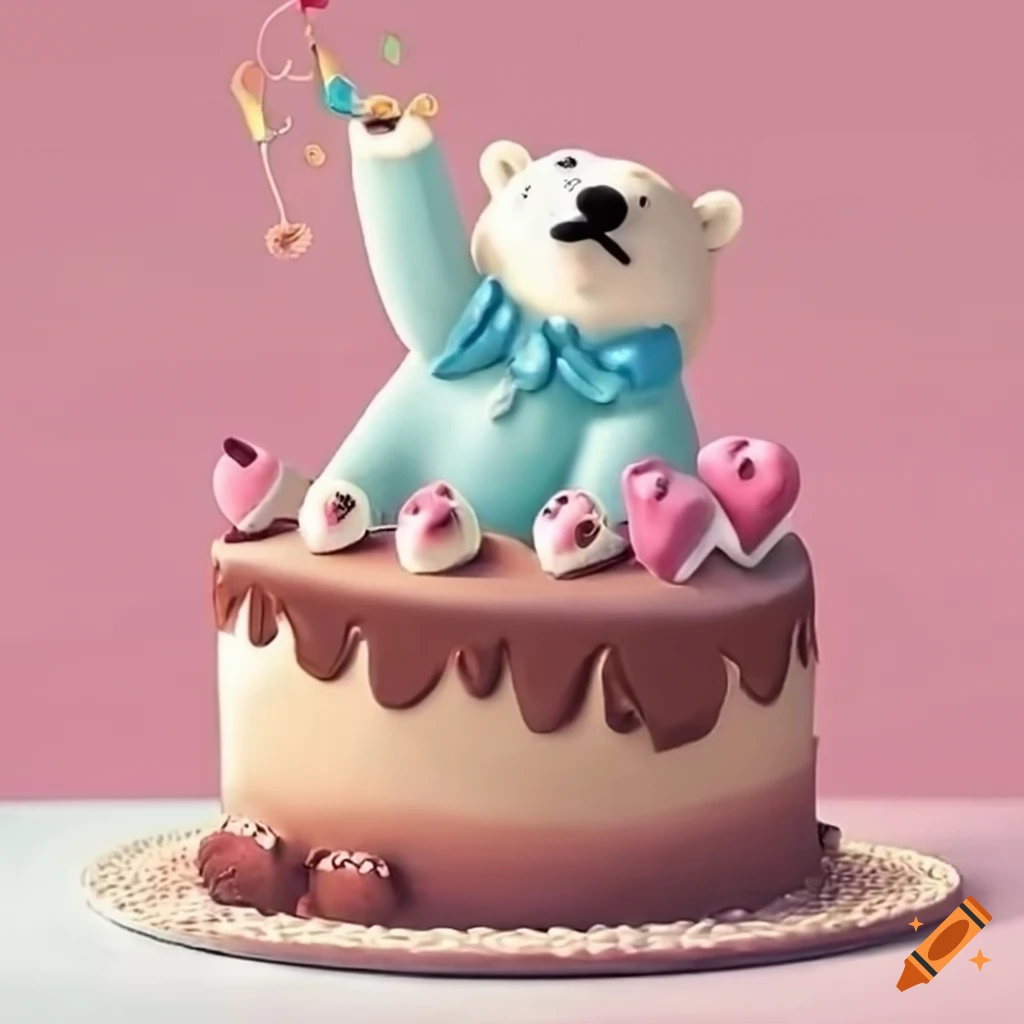 Online Polar Bear Cake Small Gift Delivery in Uk - FNP