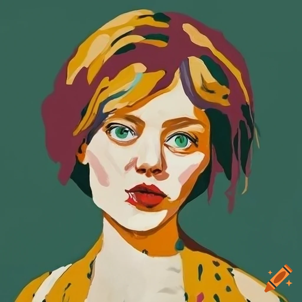 portrait of a young lady with a boho-style background