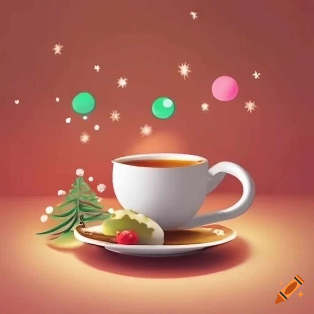modern organic tea Christmas banner