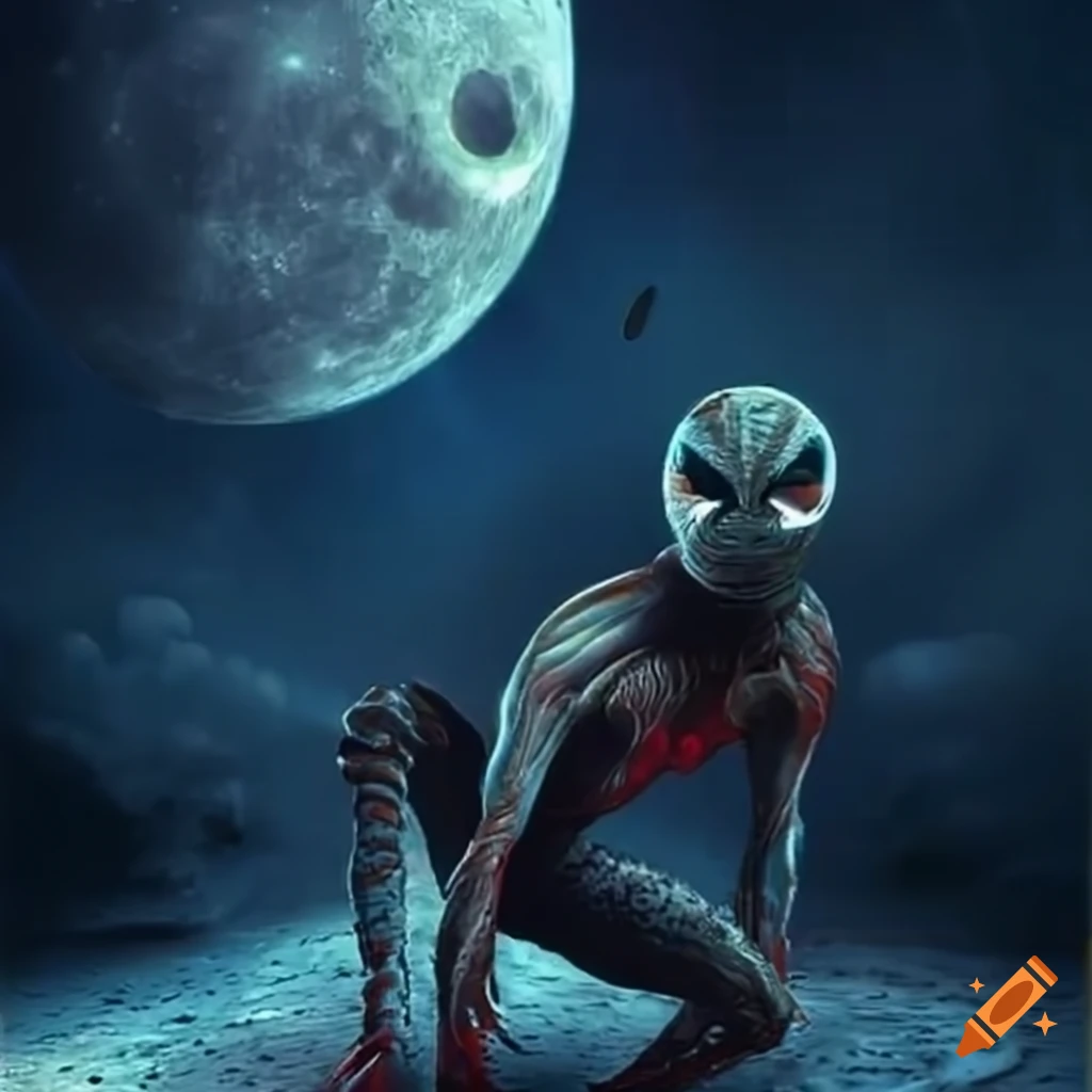 Spider man on the moon on craiyon