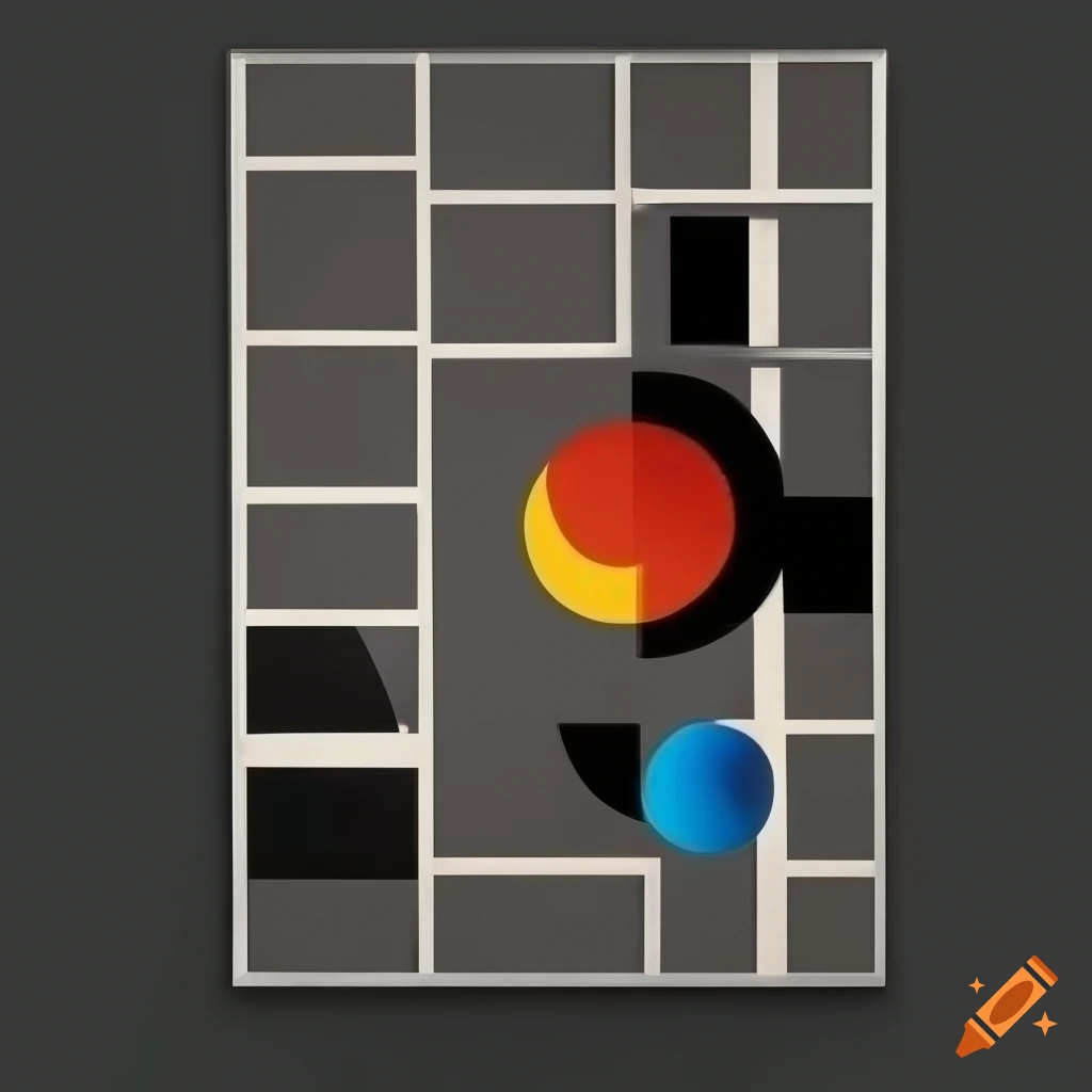 black and white Bauhaus poster