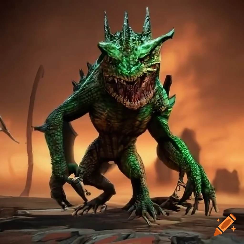 lizard warriors in a colosseum battle