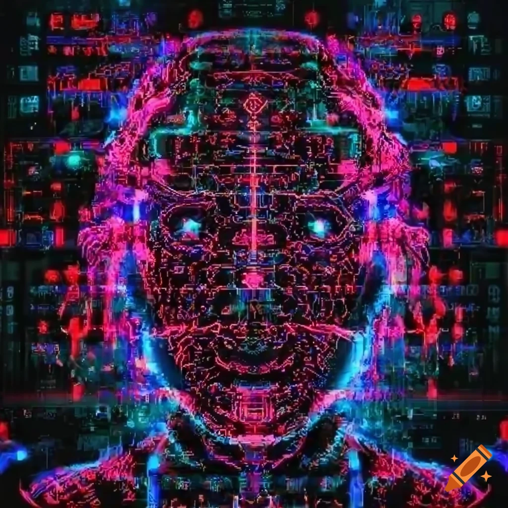 Photo-realistic image of a long and complex code on Craiyon