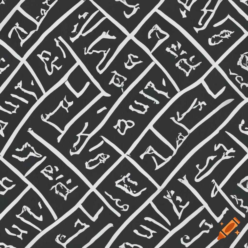 Pattern design for a creative agency in grey and black on Craiyon