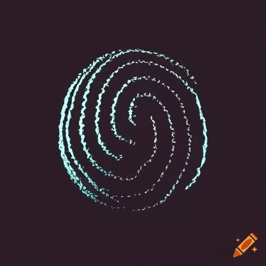 abstract retro design of a powerful fingerprint wave