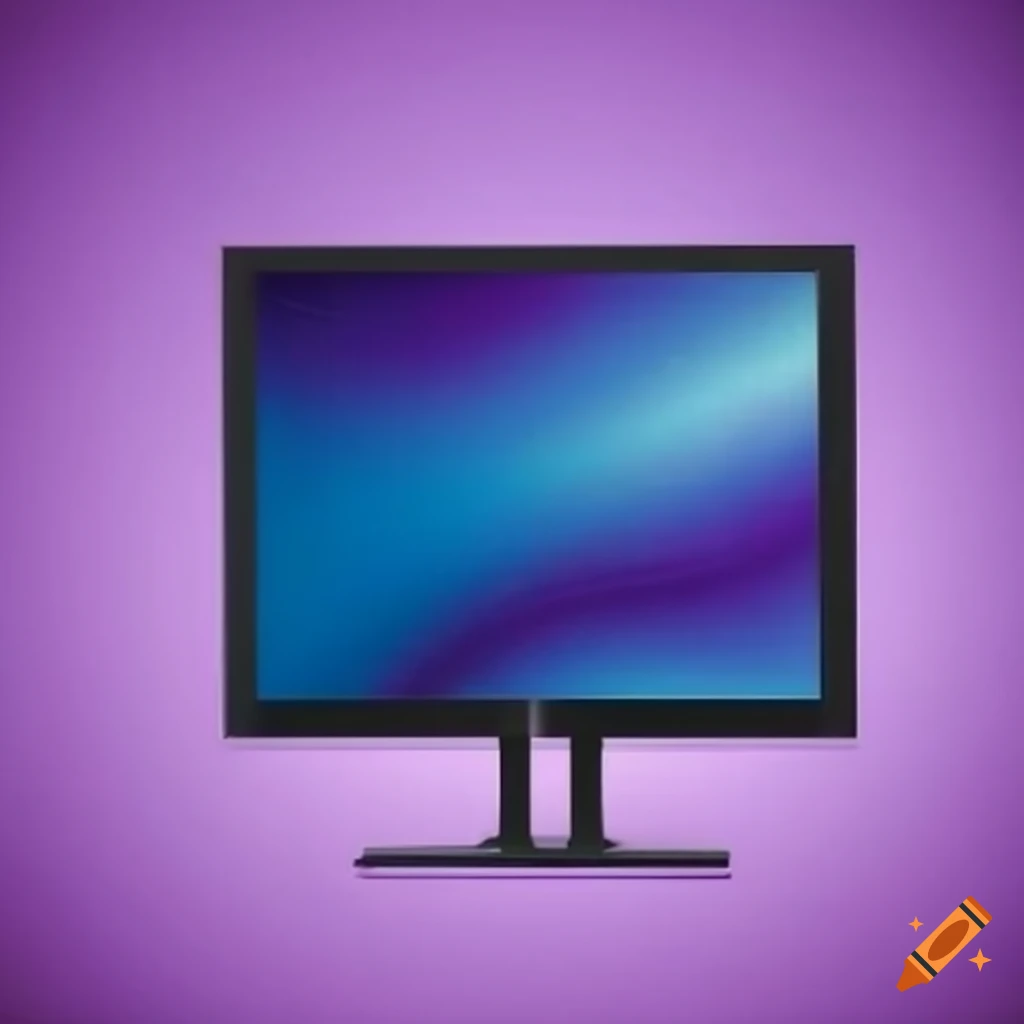 Blue and purple monitor display