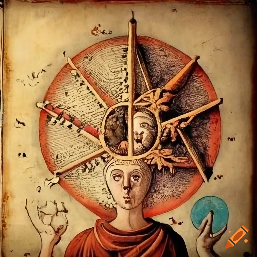alchemical manuscript with symbolic illustrations