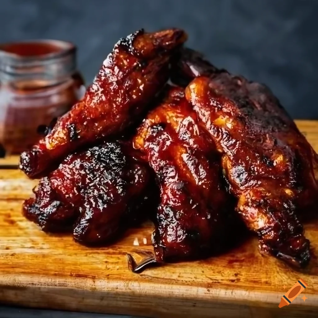 Delicious succulent barbecue spare ribs on Craiyon