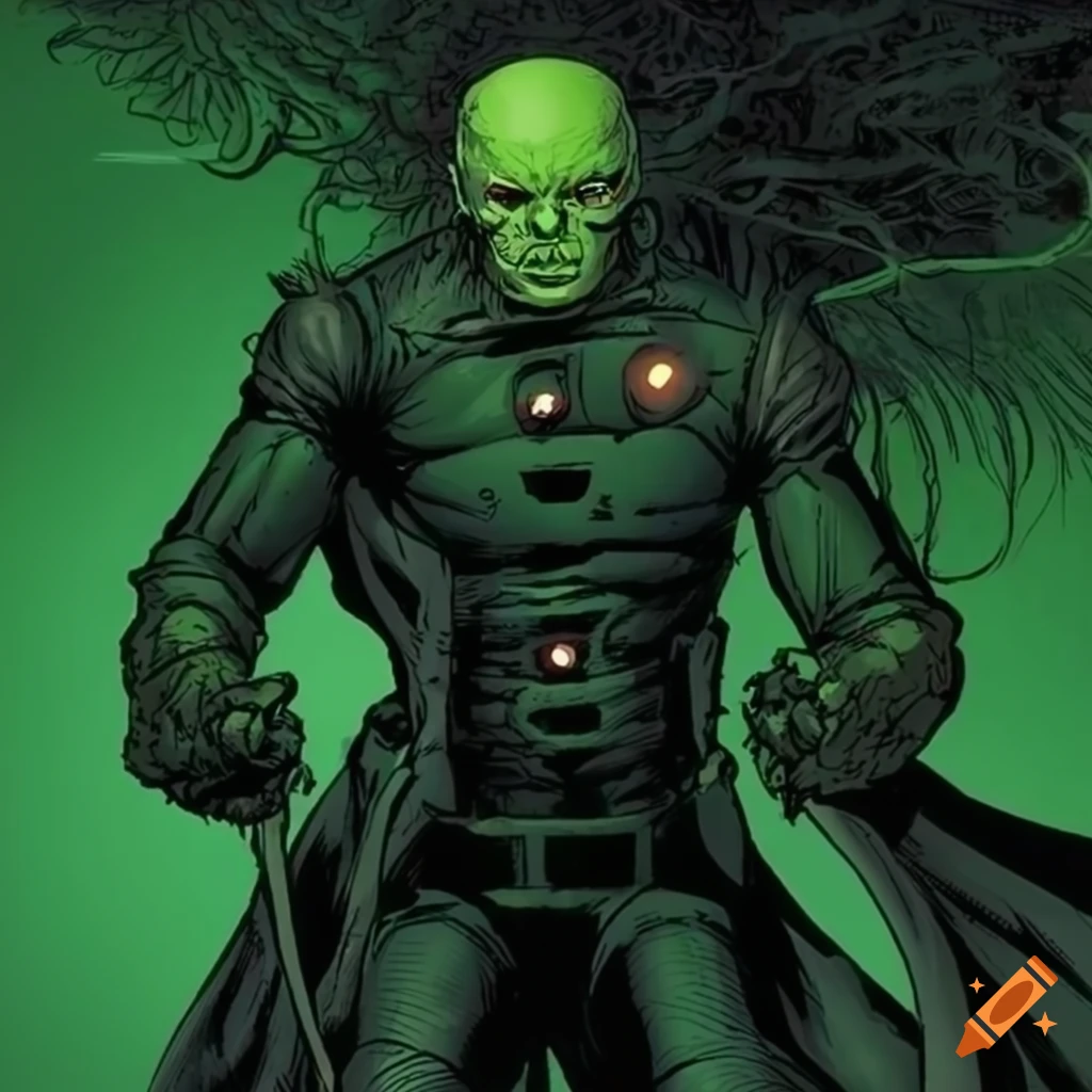 dark green science fiction comic
