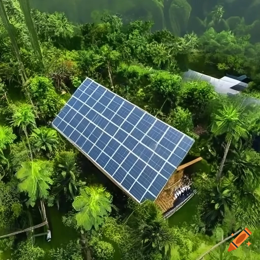 drone shot of a sustainable village in the Philippines