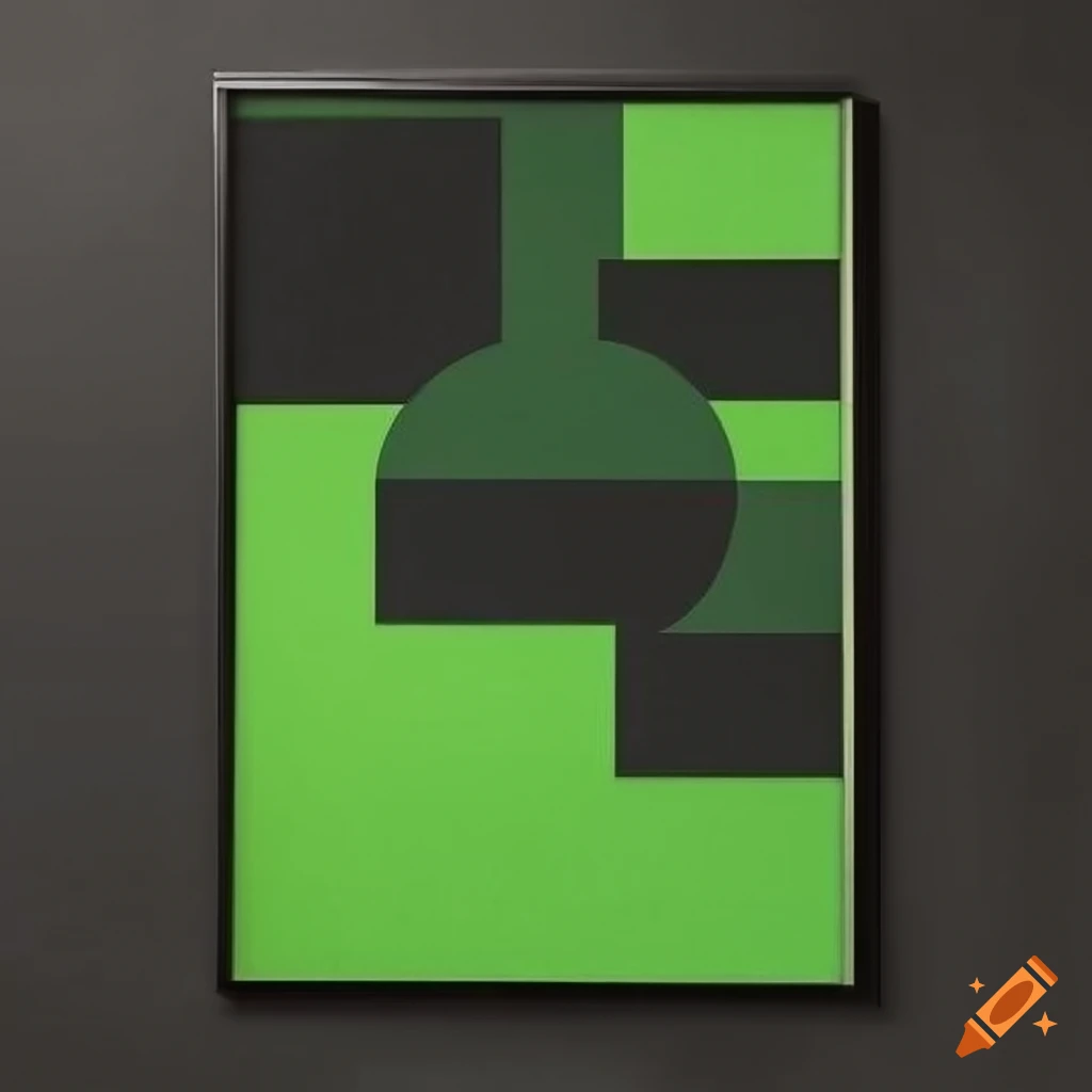 black and green Bauhaus poster