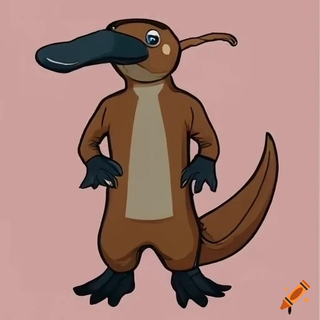 anthropomorphic platypus illustration