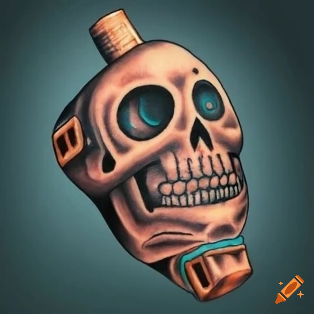 Aztec Warrior Skull by Jose Perez Jr: TattooNOW