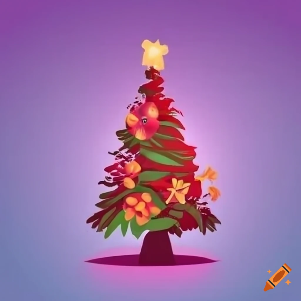Hawaiian christmas tree on Craiyon