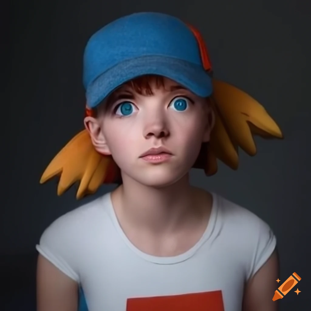 Realistic depiction of Misty from Pokemon on Craiyon