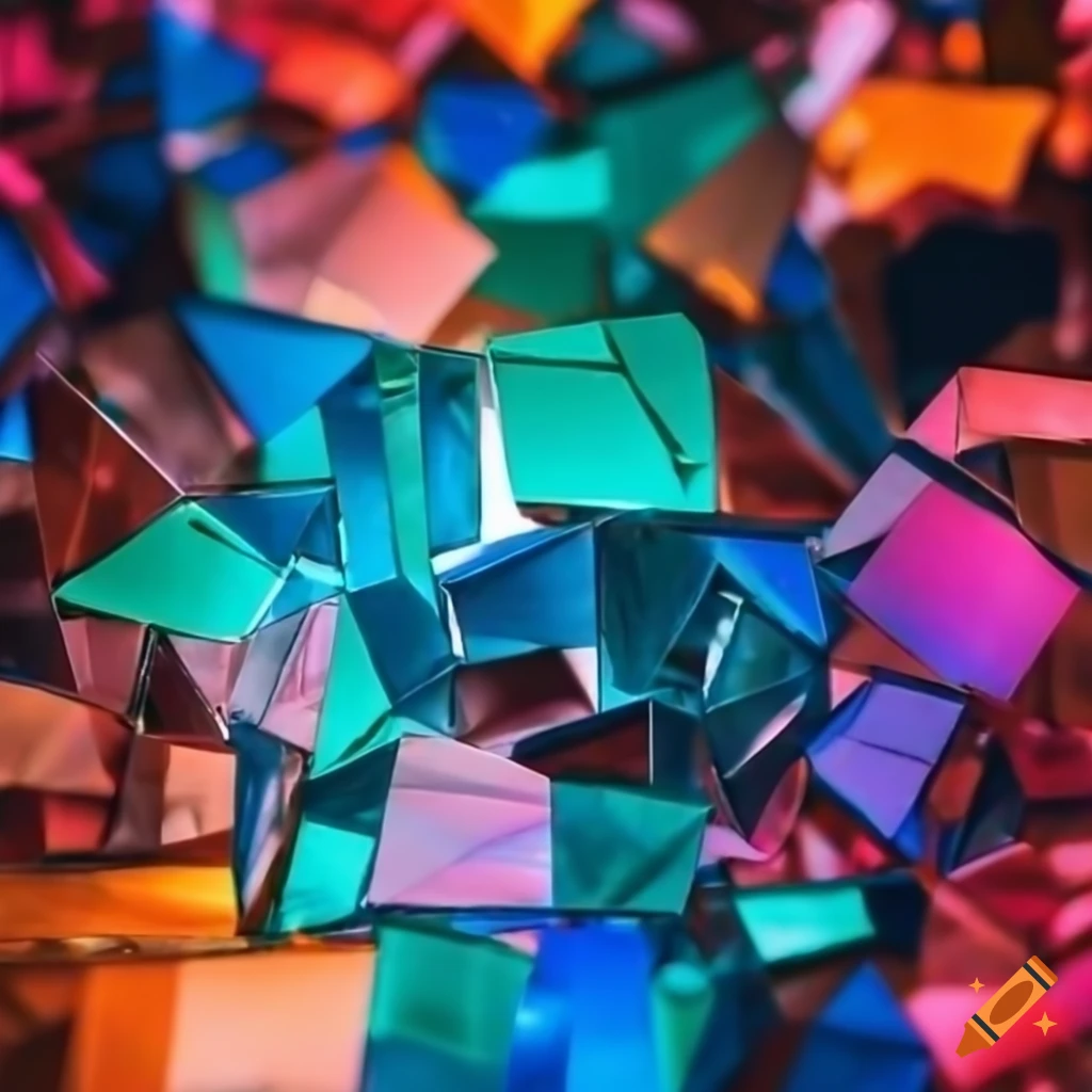 colorful shattered glass