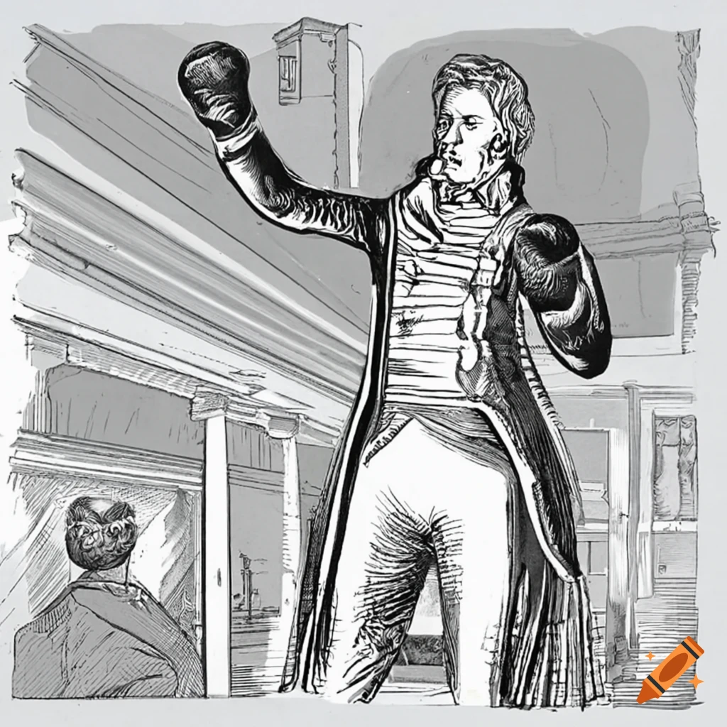 Boxing match featuring president andrew jackson on craiyon