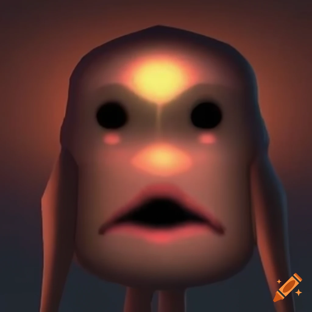 weird Roblox character with no face