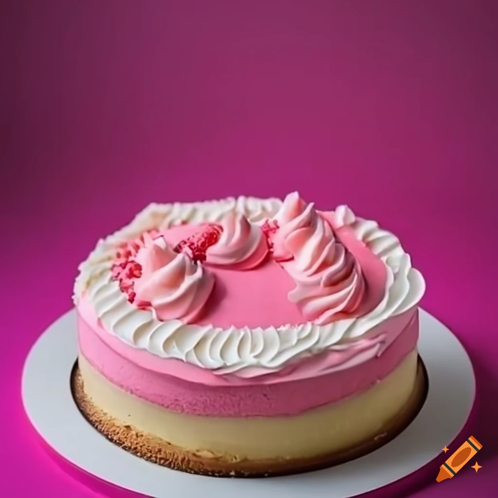vanilla-cake-with-pink-frosting