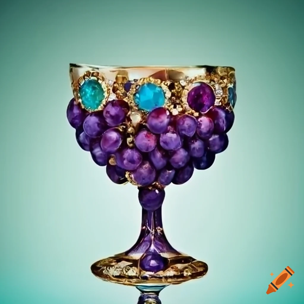 jeweled goblet with grapes