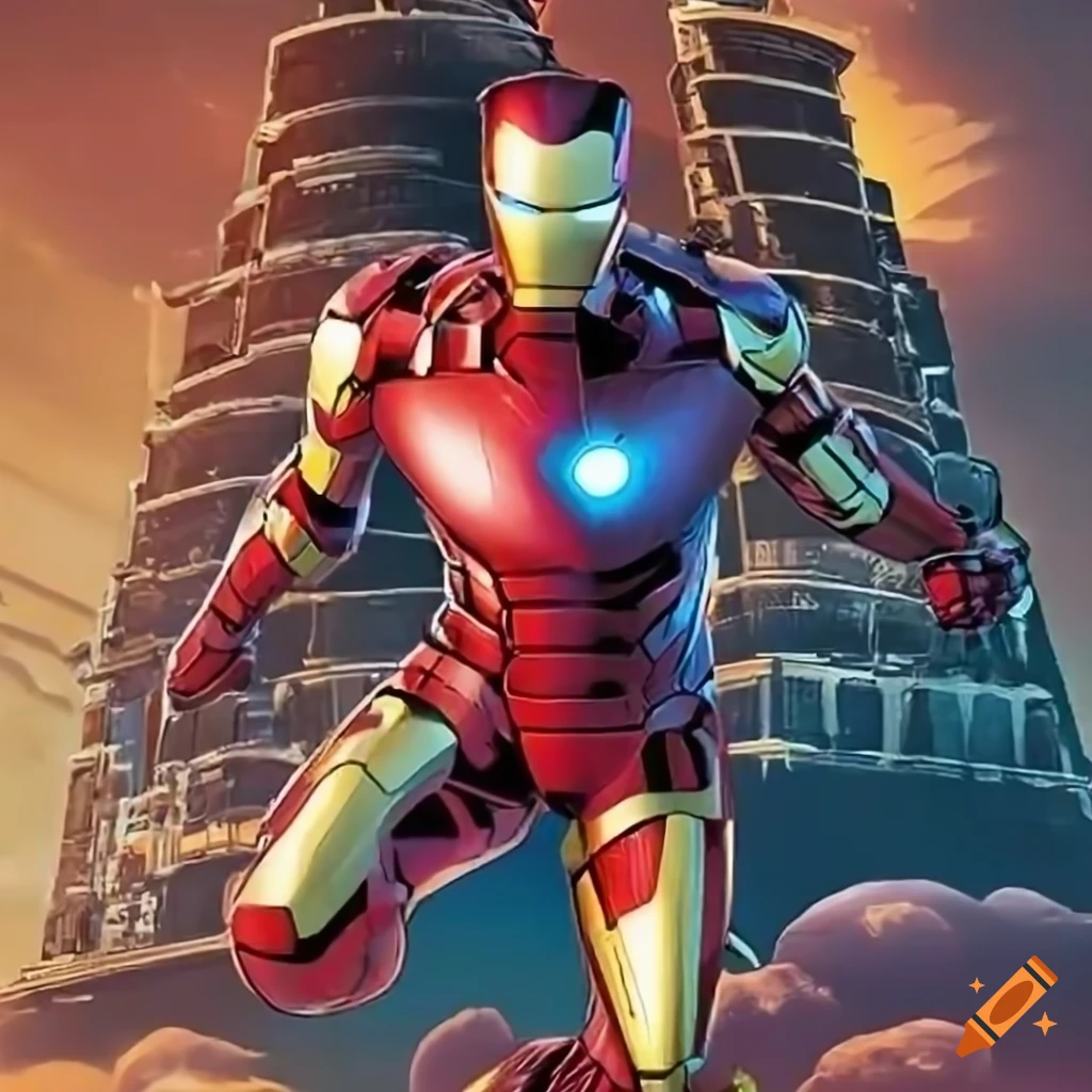 Iron man in a business setting