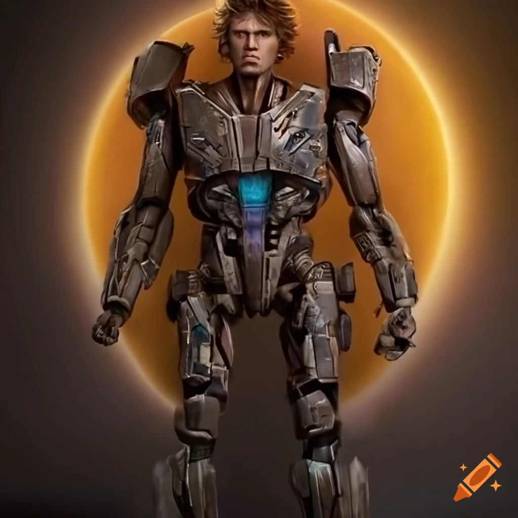 Sam Winchester wearing a realistic Autobot Sunstreaker costume