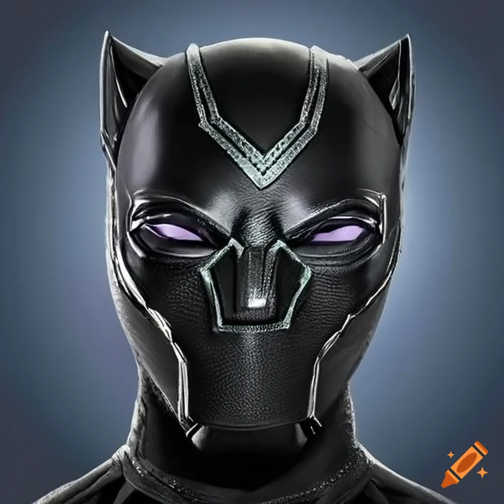 shiny black panther helmet