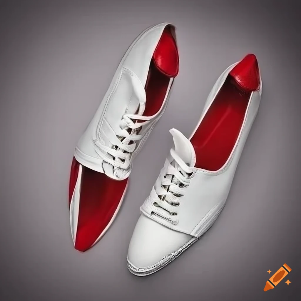 White shoes with red accents on Craiyon