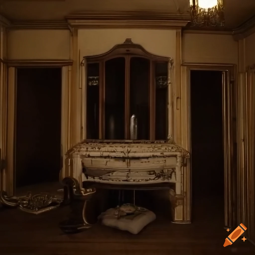 interior of a spooky 19th century mansion