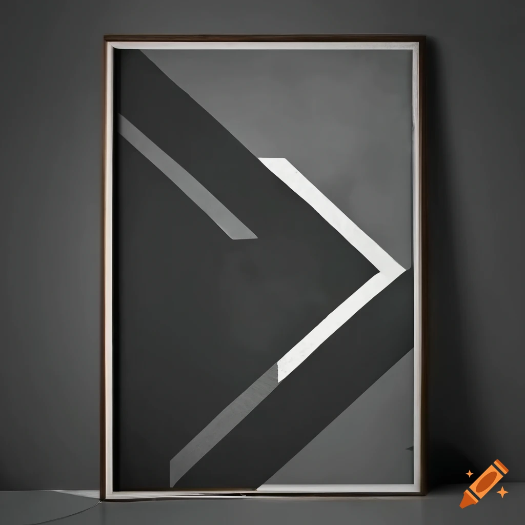 Bauhaus poster with black snow design