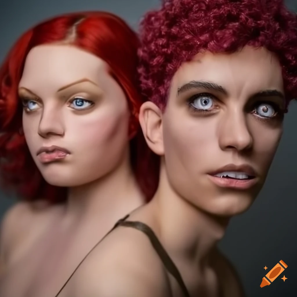image of a couple of maroon-haired humanoid aliens