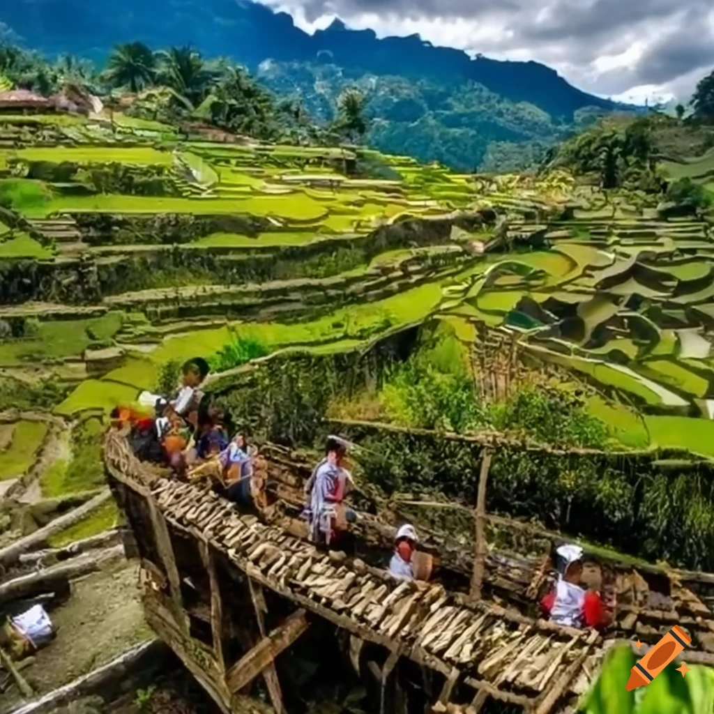 vibrant marketplace of Ifugao indigenous people in the Cordillera terraces