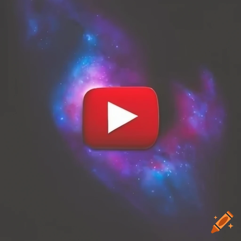 YouTube logo in the galaxy