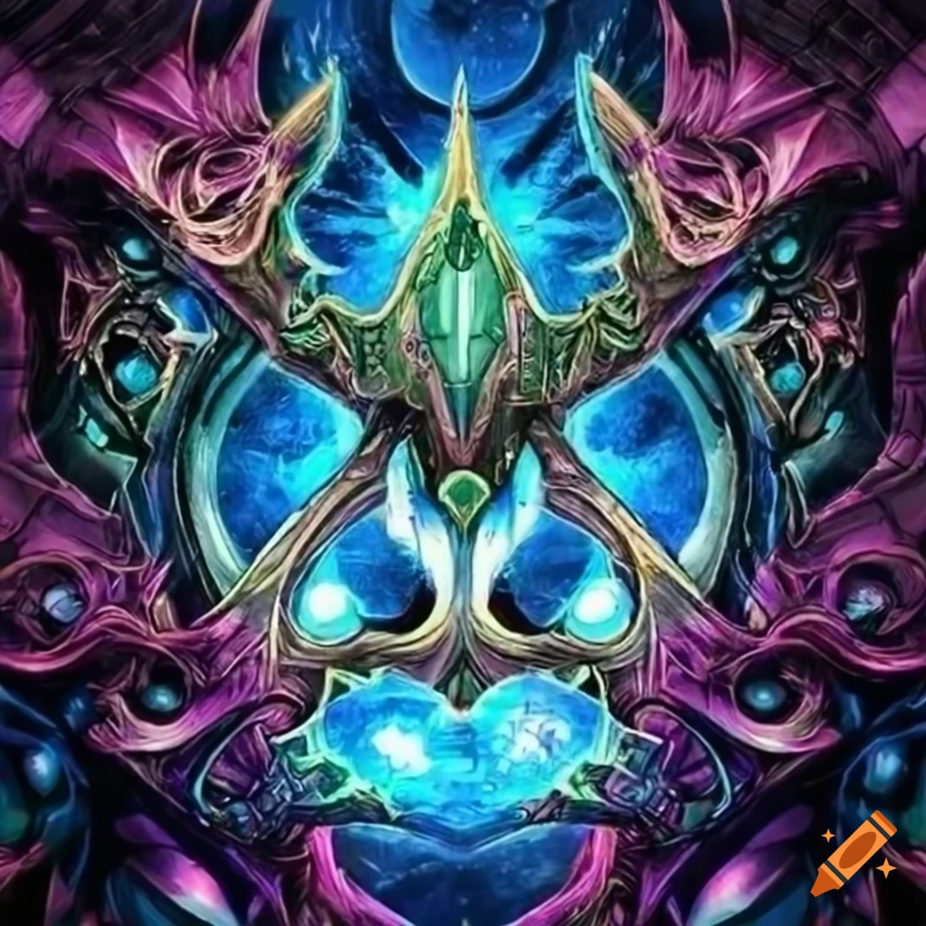 intricate artwork of a mystical mirror